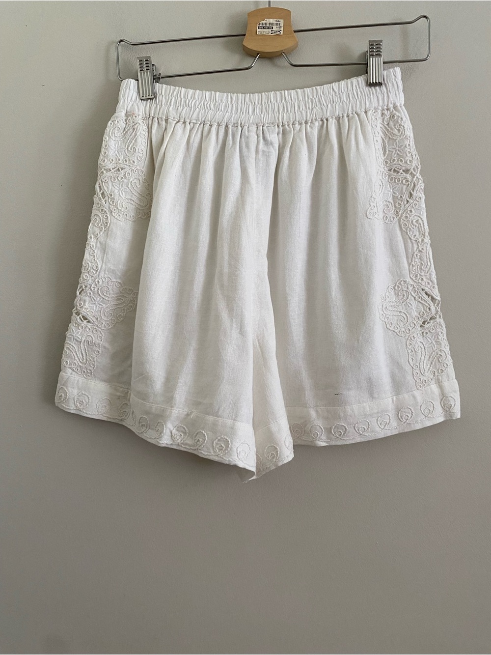 Anthropologie Ollari Cutwork Pull-On Shorts XL white color new with tag nwt - Picture 6 of 10